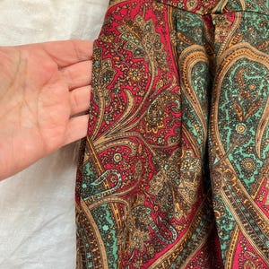 vintage silk paisley pants size 6