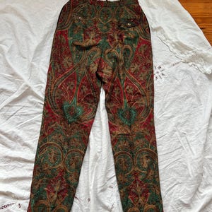 vintage silk paisley pants size 6