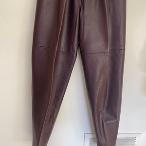 Vintage 80s Purple Leather Pants Size Small High Waisted - Etsy