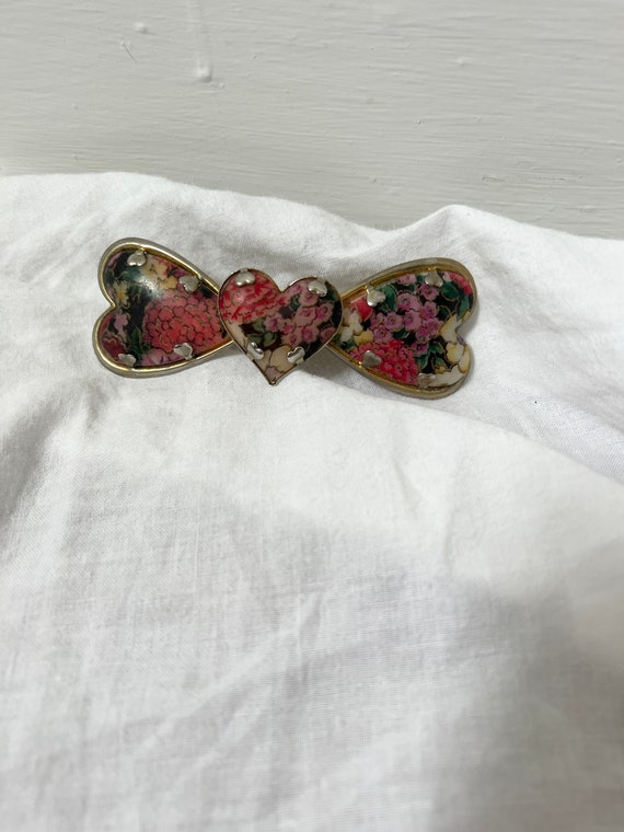 vintage bow hair barrettes set of two, coquette h… - image 3