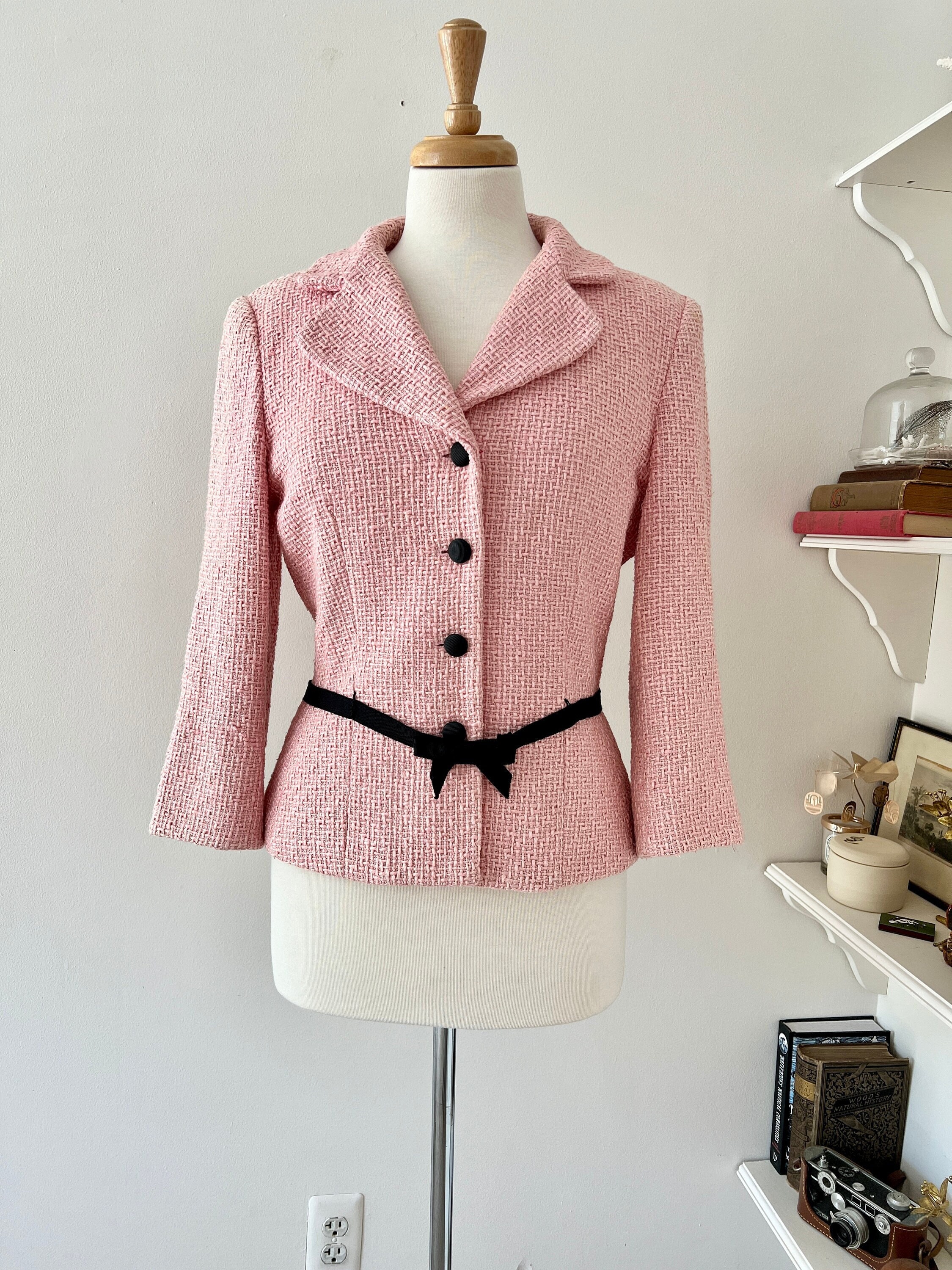 Pink Tweed Jacket - Etsy