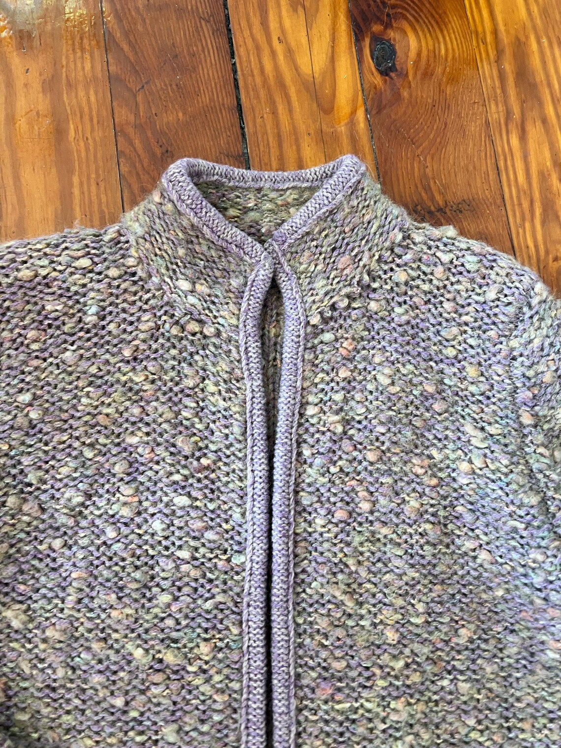 Vintage pink mohair wool cardigan size small med, wool jacket sweater, photo 4 of 5