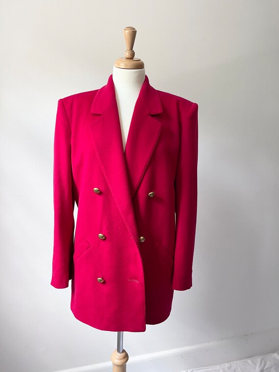 Blazer Vintage Ultra Cashmere By Midori - Taille 14, Gris - Cachemire, Occasion Très Bon état