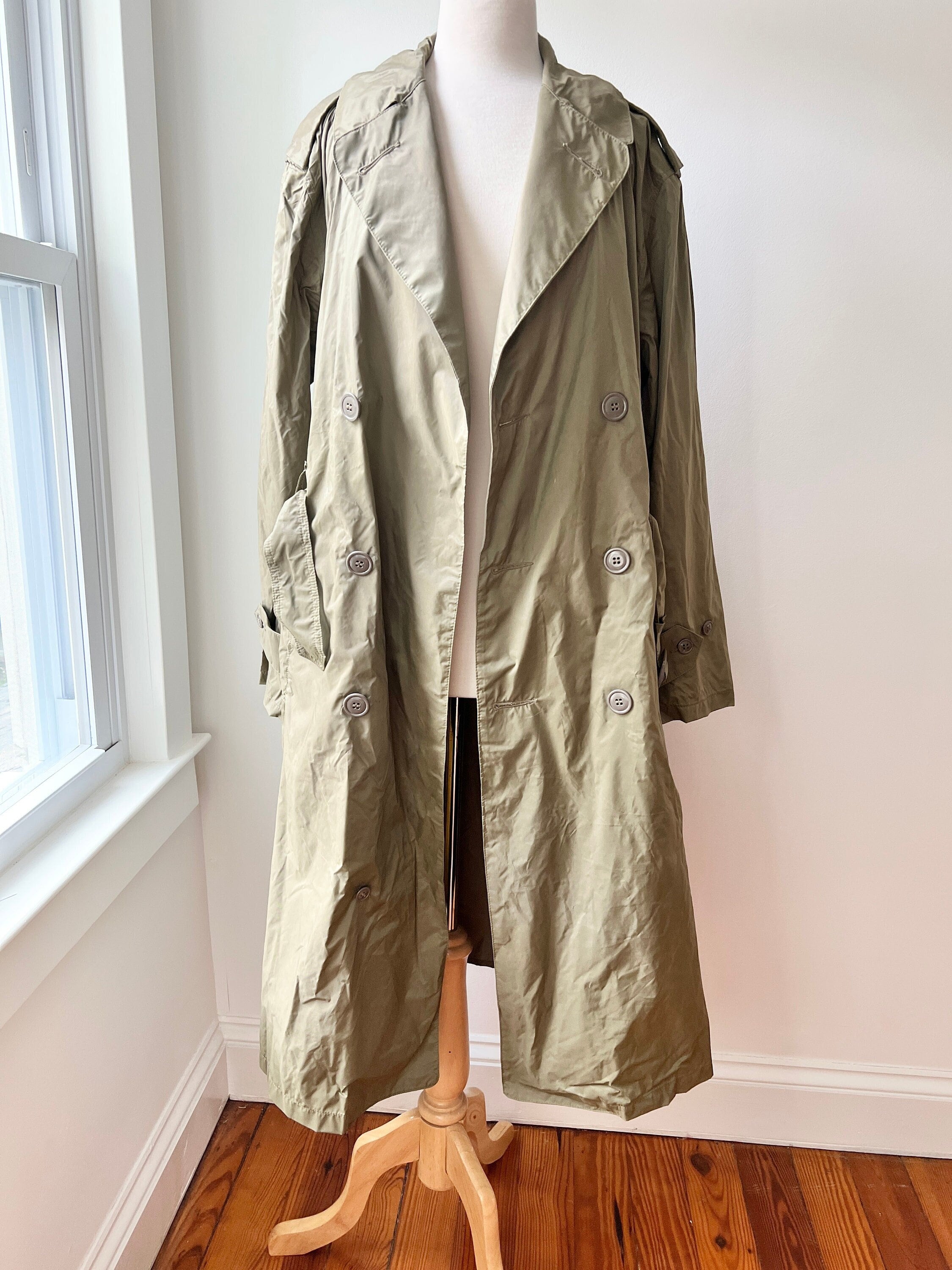 Vintage Military Rain Coat Jacket Size 36 Unisex, Army Vintage Military Rain Coat Jacket Size 36 Unisex, Army