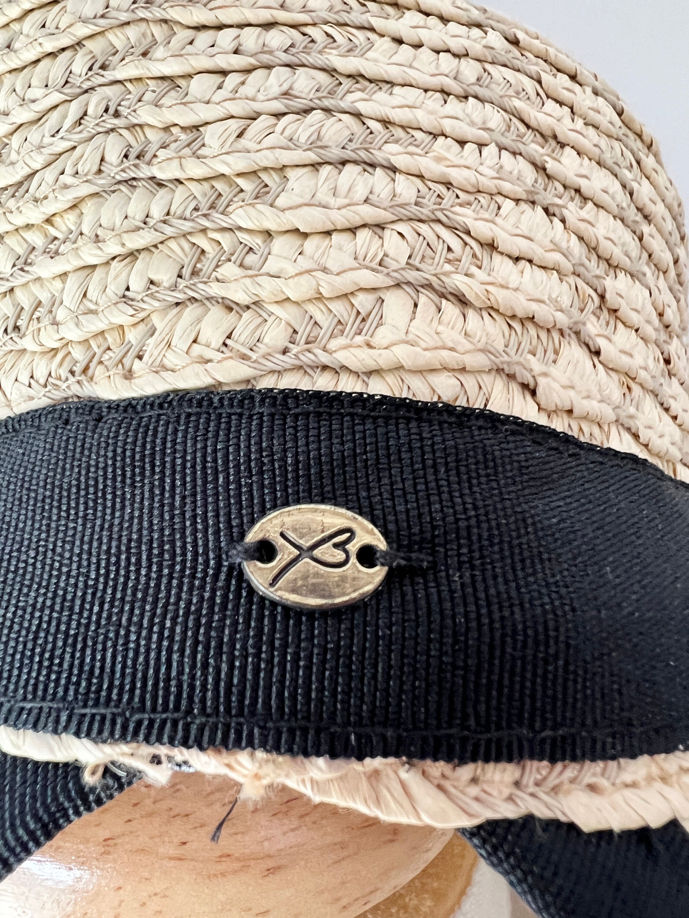 Betmar Two-Tone Woven Sun Hat with Black Ribbon Safari Ribbon Sun Hat – Village Hat Shop main image 2