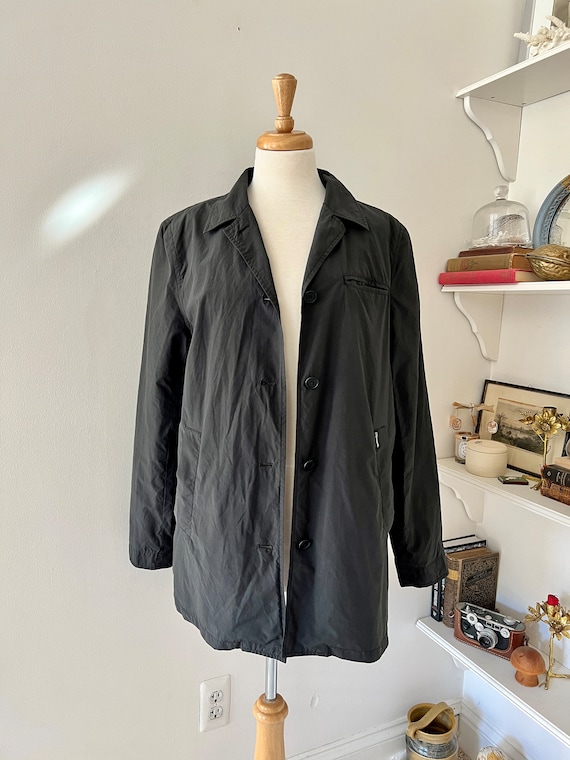 Façonnable, vintage black Faconnable Lightweight spring jacket size med, minimalist rain coat