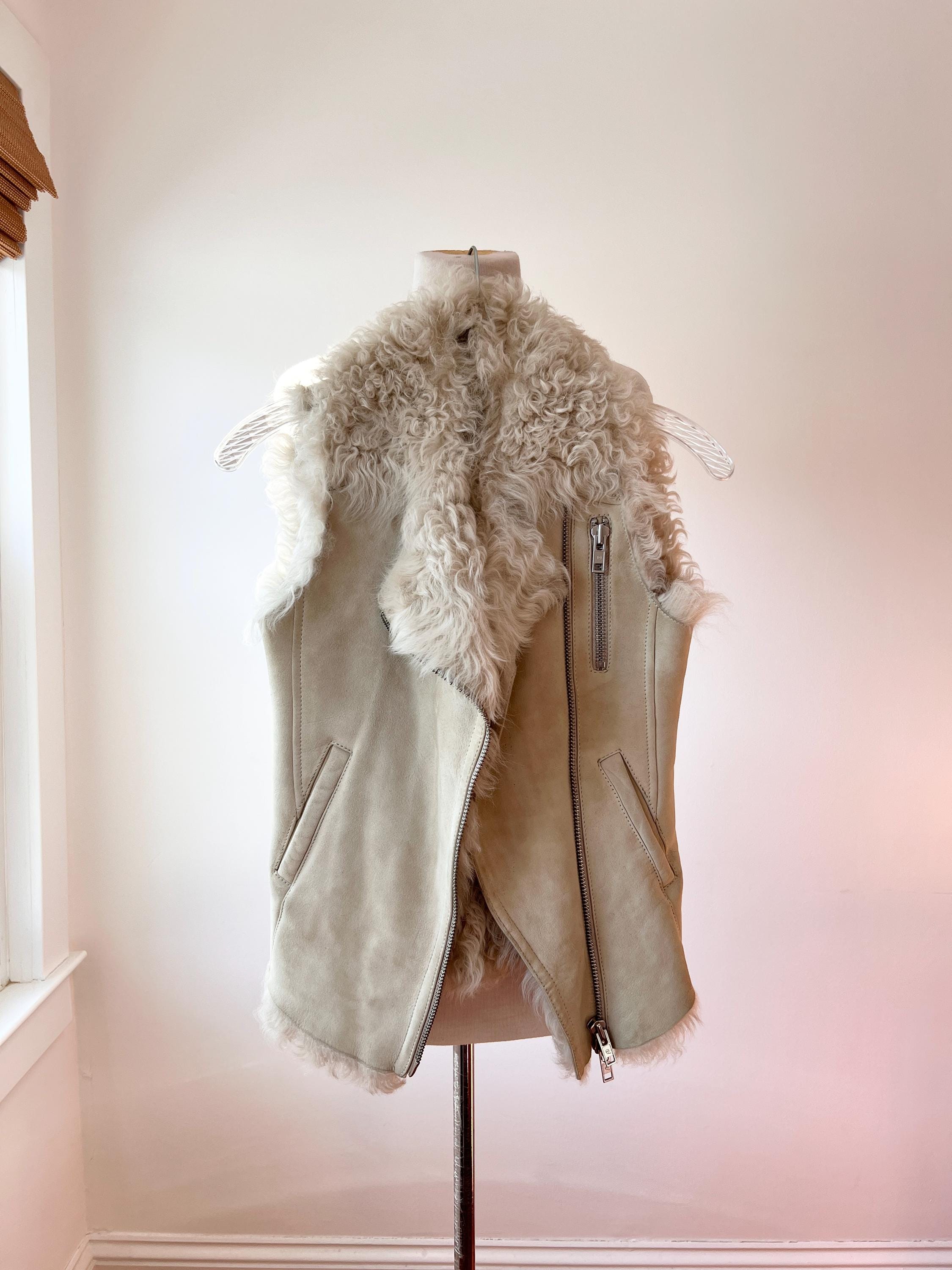 Mcq Alexander Mcqueen ヴィンテージレザー スエード＆ラムファー