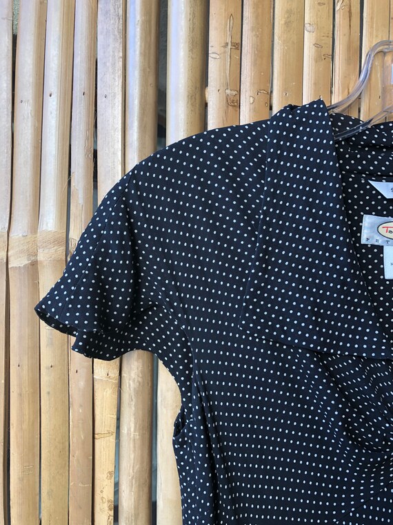 vintage black and white polka dot dress