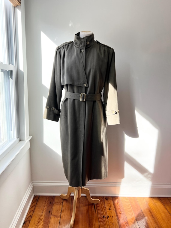 Vintage 90s Saks Fifth Avenue Trench Coat With Wool Lining Size