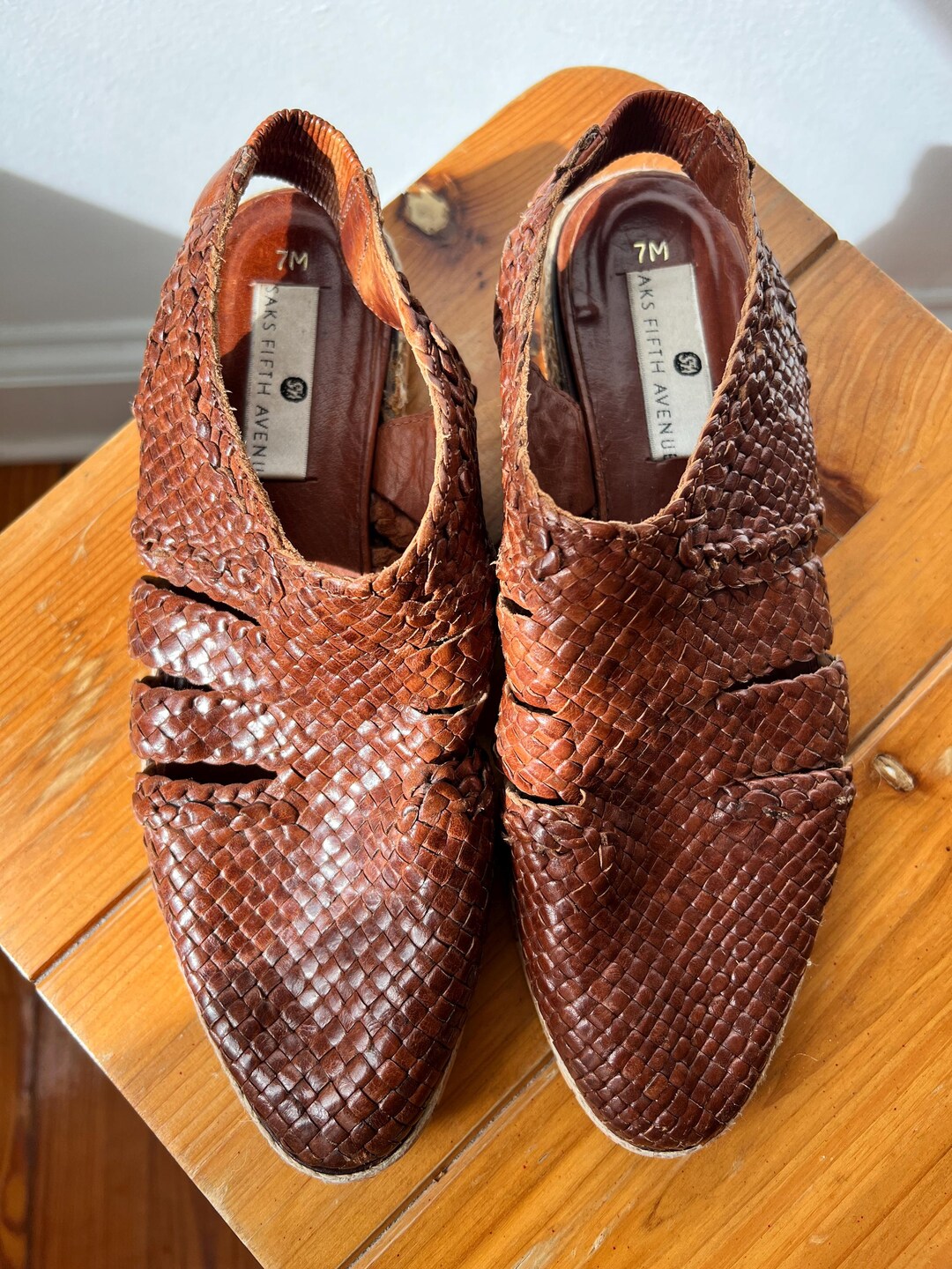 Saks Fifth Avenue, 7M, Brown Saks Fifth Avenue | Shoes | Saks Fifth Avenue Mens Leather  main image 3