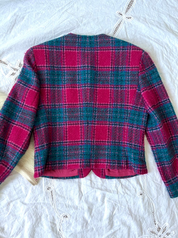 Vintage pink check plaid wool suit by Pendleton, … - image 9