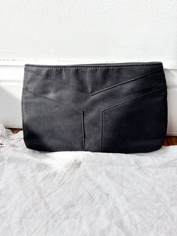 Vintage YSL black makeup bag clutch NOS, minimalis