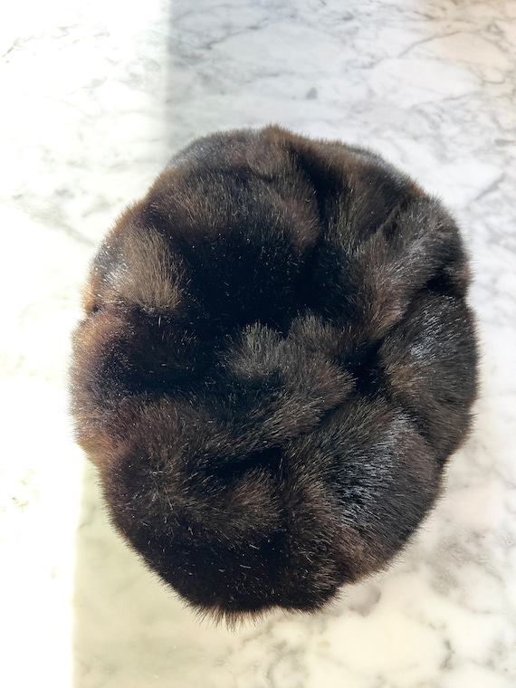 retro vegan  fur brown beret hat 7063 Soft Vegan Fur Beret main image 2