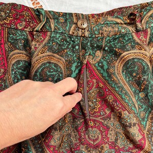 vintage silk paisley pants size 6
