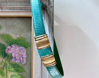 小物 Peacock Feather belt vintage 80s Peacock Feather belt vintage 80s
