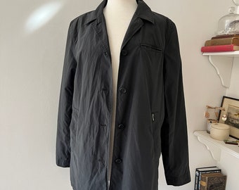 vintage black Faconnable Lightweight jacket size med, minimalist rain coat