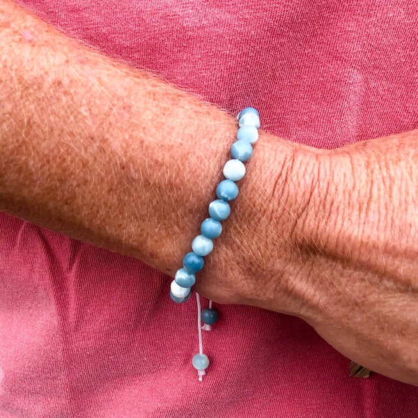 Larimar Adjustable String Bracelet