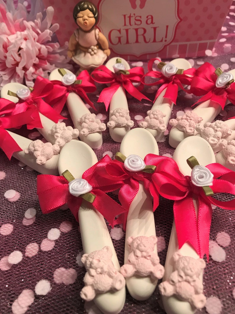 Scented Porcelain Spoons Baby Shower Favors For Girl. Set of Etsy