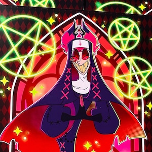 Hazbin Hotel: Nun!Alastor Pinup Poster Print