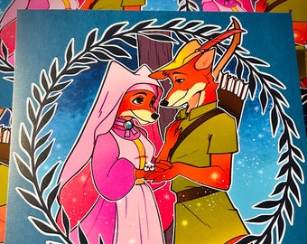 Furry: Robin Hood and Maid Marian Print