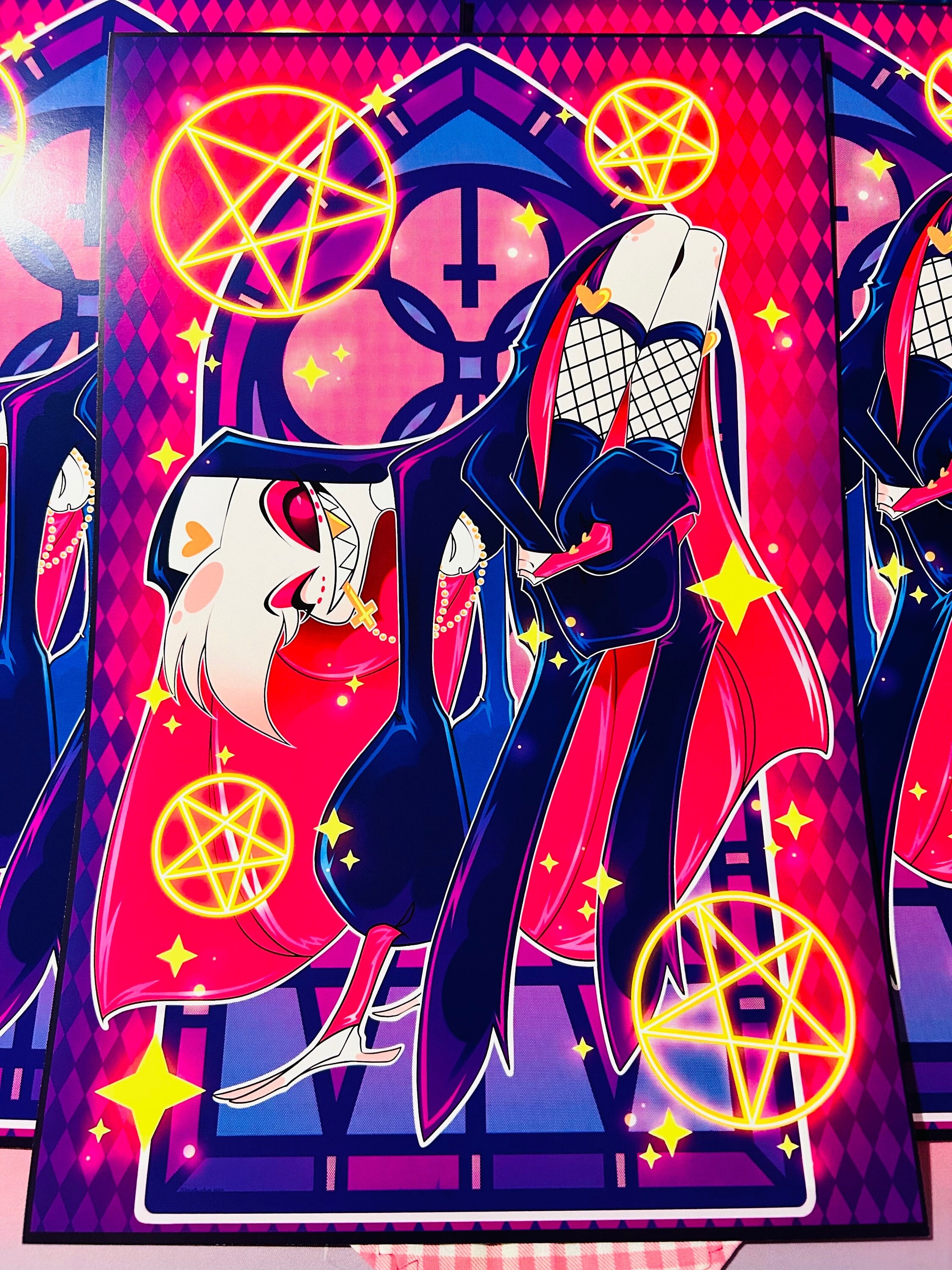 Hazbin Hotel: Nun!angel Dust Pinup Poster Print - Etsy