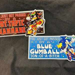 Spiele: Sonic S.O.B. und Shadow Möchtegern-Autoaufkleber
