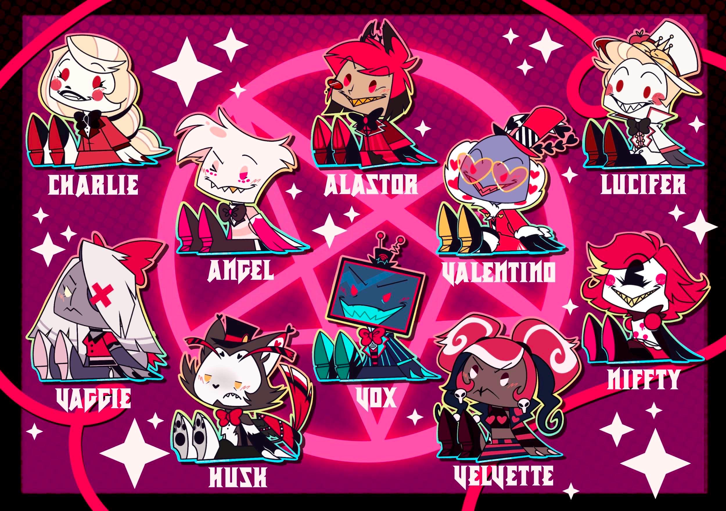 Helluvahazbin: HH Acrylic Pin Collection - Etsy