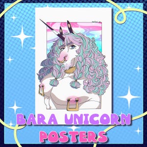 Furry: Bara Unicorn Poster Prints