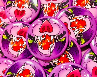 Furry: Bat Ball Gag Pinback Button Badge