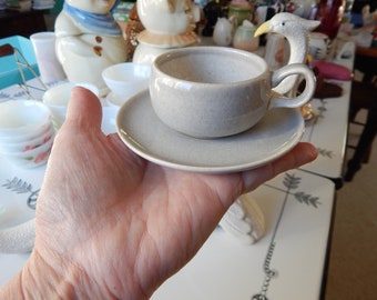 Russel Wright American Modern Demitasse Set and Extra Cups by Steubenville - Russell Wright Grantite Gray Espresso Cups - MCM Modernist Cups