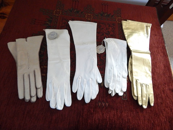 Fabulous Fownes Gold Lamé Long Gloves Size Large … - image 8