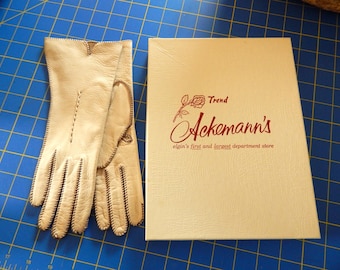 Doeskin Size 7 Gloves in Ackemann's Department Store Gift Box