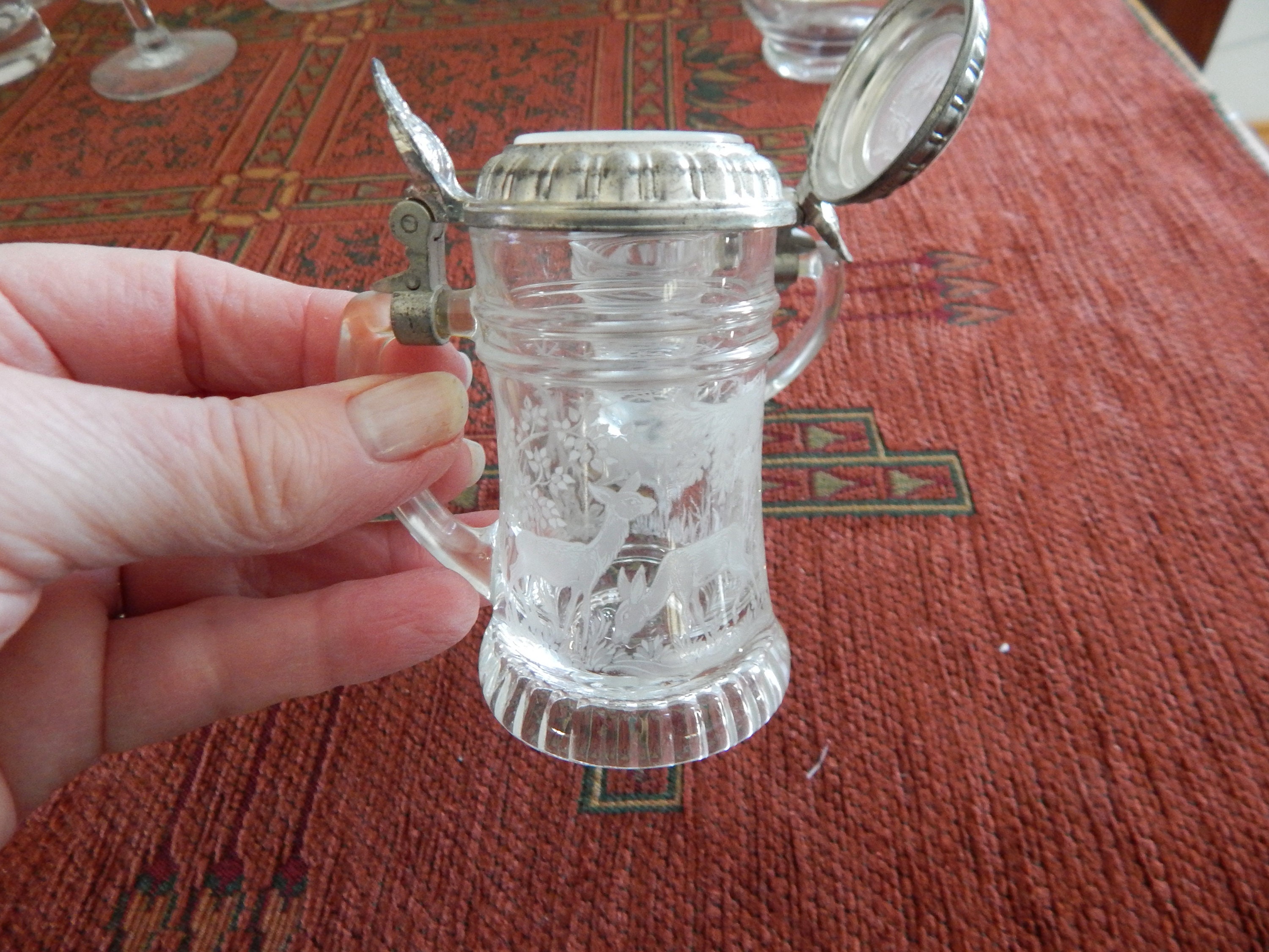 Vintage German Stein Shot Glass Set of 2 Original BMF Etsy