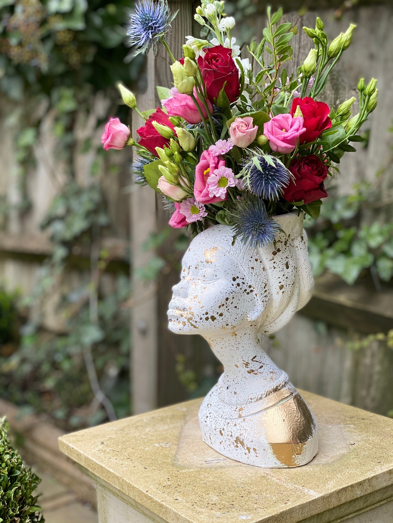 Headface Bust Flower Vase Bust Face Shaped Flower Pot Head Pot Etsy UK