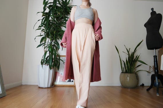 80s wool trouser / high waisted wool trouser / vin