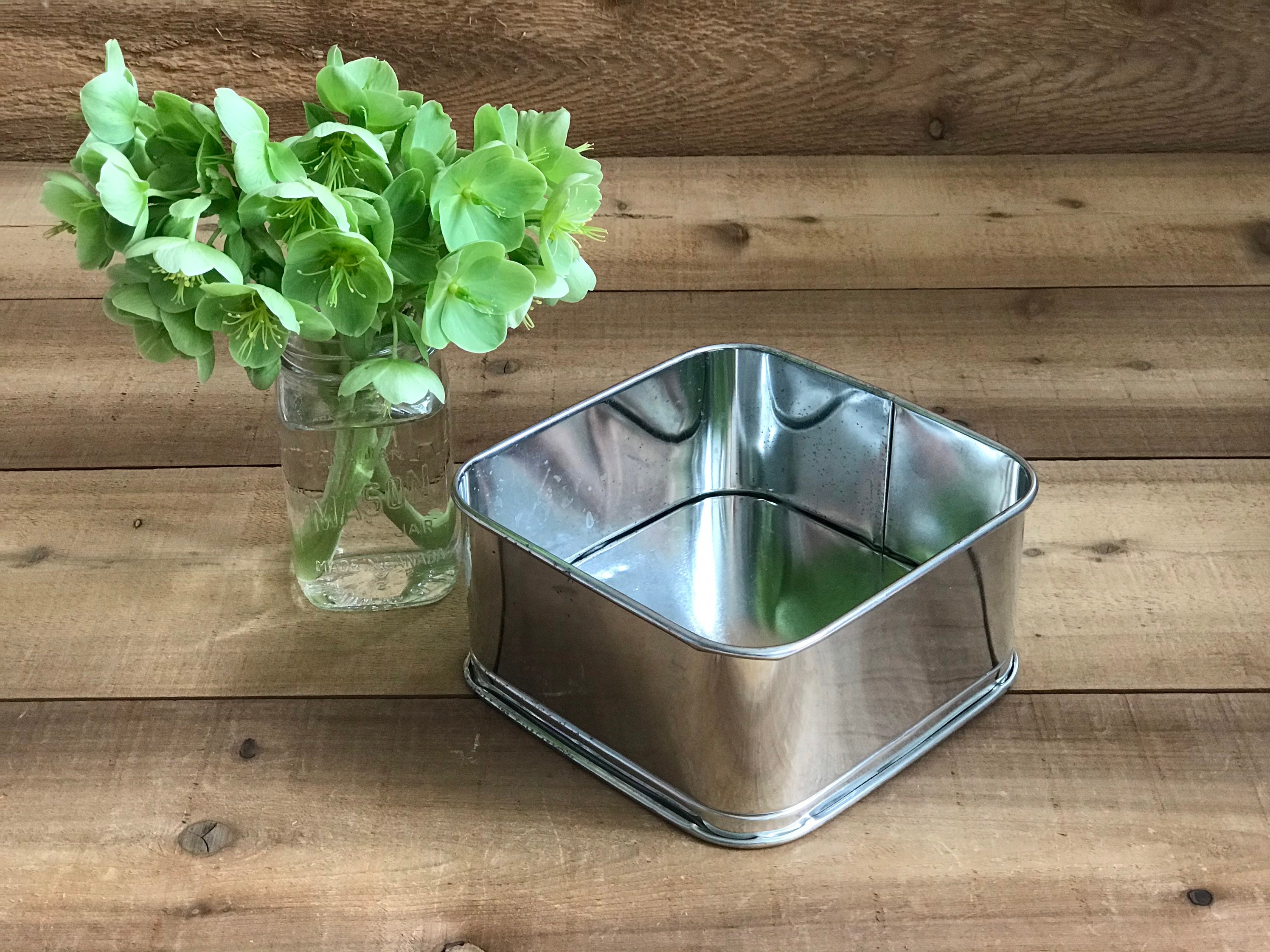 Square 8 vintage baking tin/square baking tin/Tala Etsy