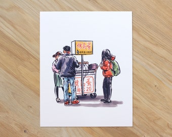 Taiwan Street Food: Quail Egg Cart | Print 8x10"