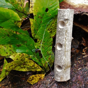 3 Hole Horizontal Log Suet Feeder