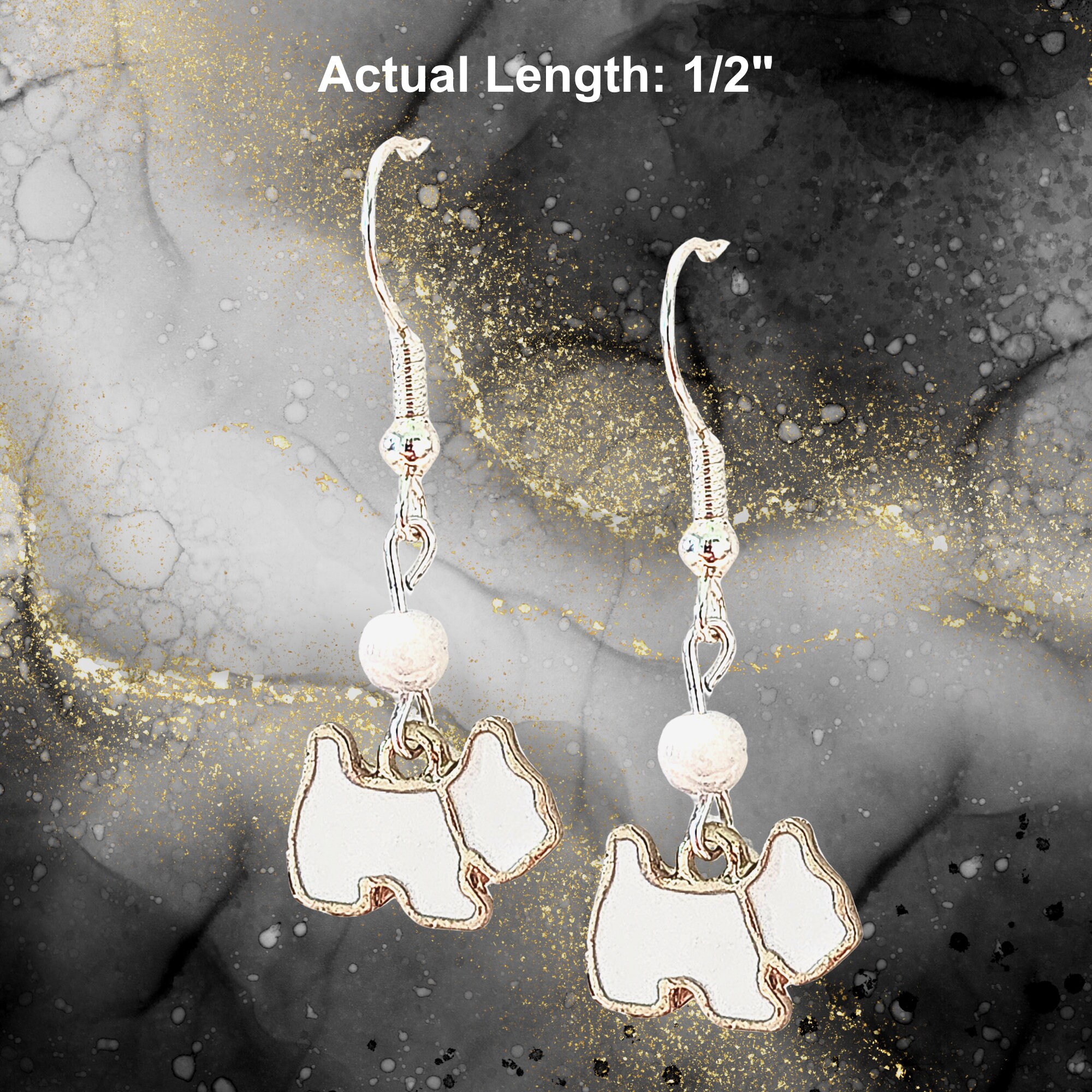 Dog Lovers Earrings - MANY COLOR Dog Earrings-Cute Dog Earrings - Kawaii Earrings - Gift Earrings - Dog Lovers Gift - Dog Jewelry - Handmade - Thumbnail 5