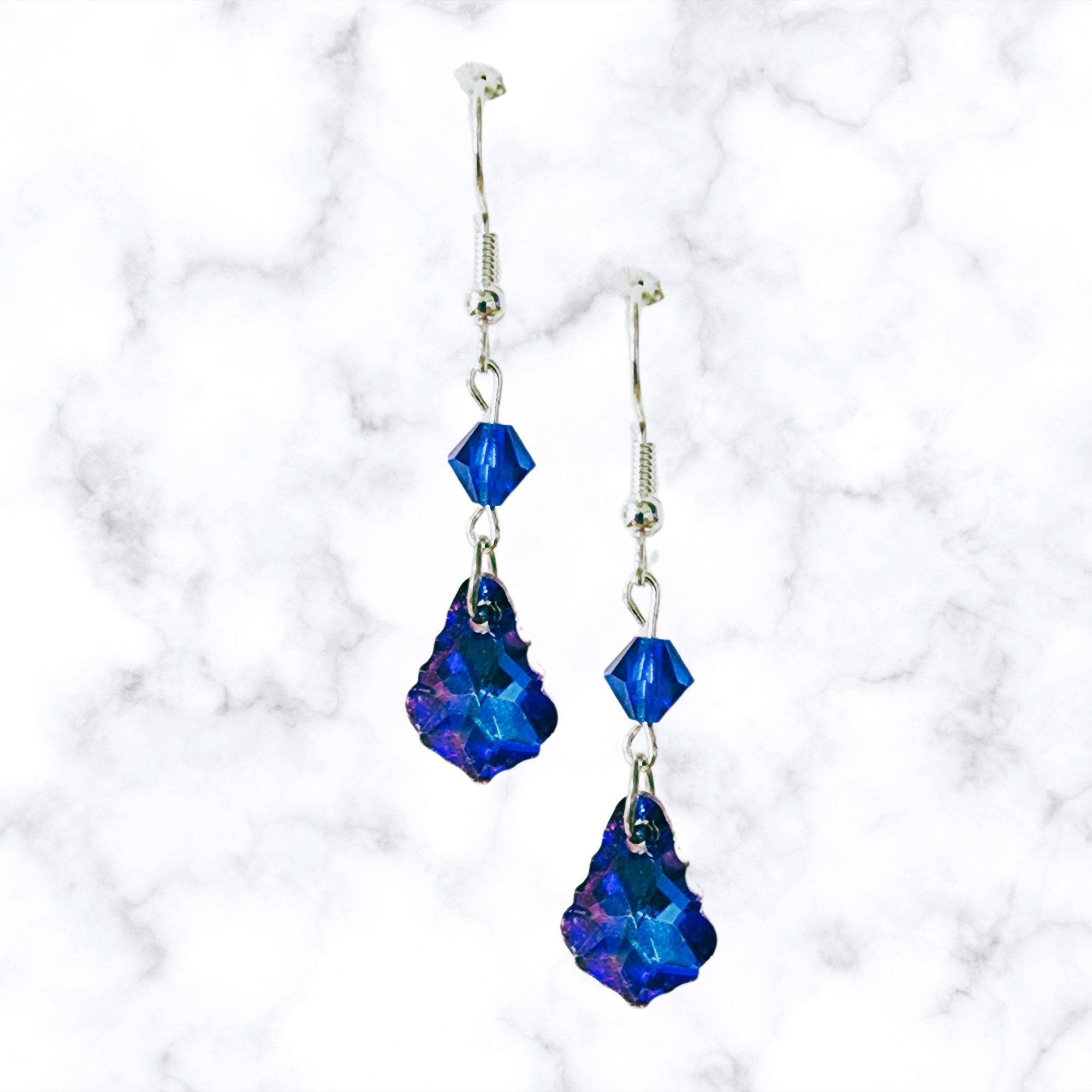 Teardrop Crystal Earrings - MANY COLORS- Elegant Teardrop Jewelry - Mother's Day Gift - Christmas Crystal Earrings Gift - Birthday Gift Idea - Thumbnail 3