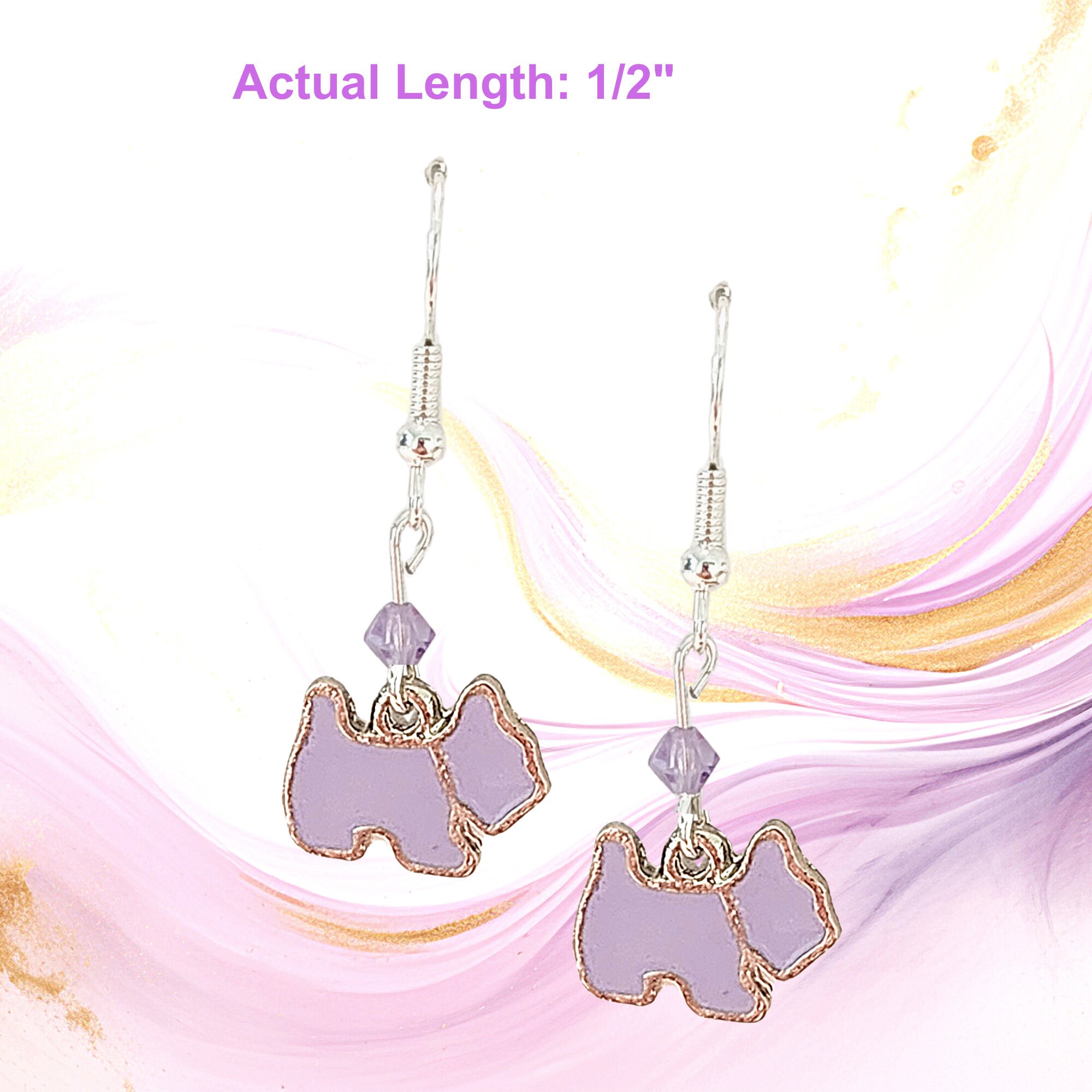 Dog Lovers Earrings - MANY COLOR Dog Earrings-Cute Dog Earrings - Kawaii Earrings - Gift Earrings - Dog Lovers Gift - Dog Jewelry - Handmade - Thumbnail 2