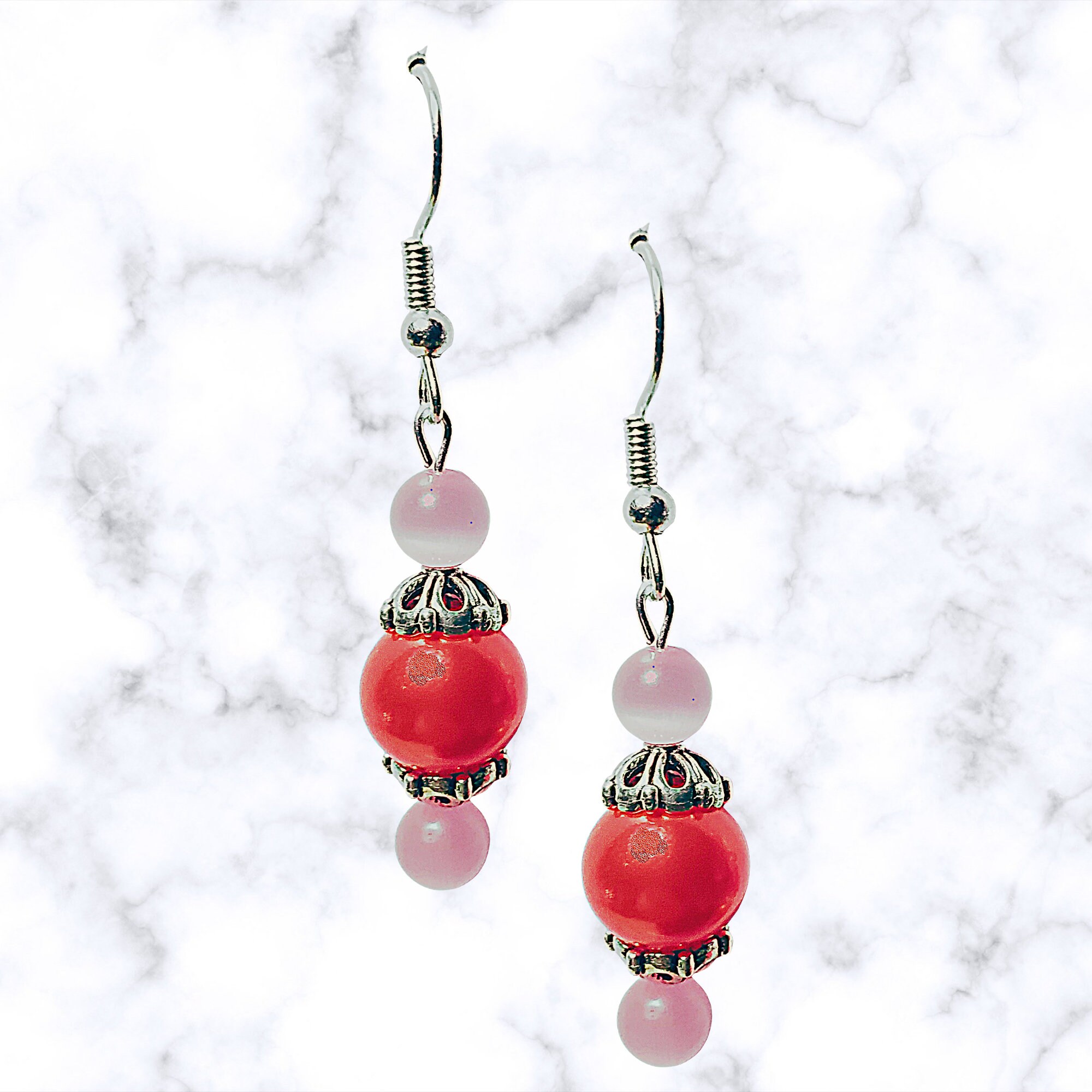 Valentine's Day Earrings -Mother's Day Gift -Red Crystal Earrings -Pink Crystal Earrings -Gift Earrings -Fun Party Earrings -Kawaii Earrings