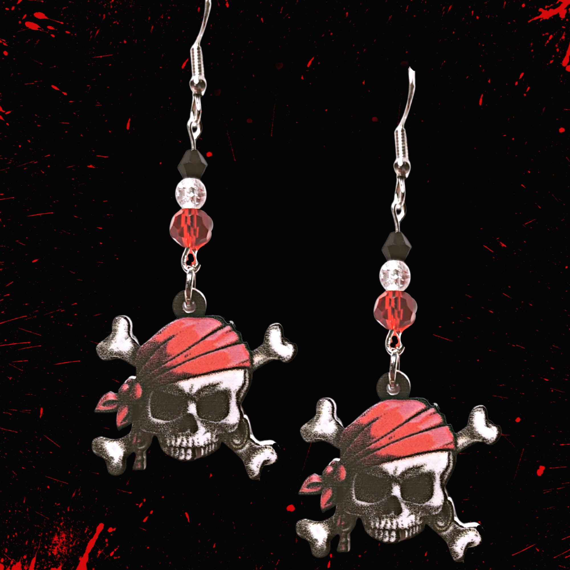 Halloween Earrings - Pumpkin Earrings - Black Cat Earrings - Reaper Earrings - Witch Earrings-Ghost Earrings-Pirate Earrings-Kawaii Earrings - Thumbnail 4