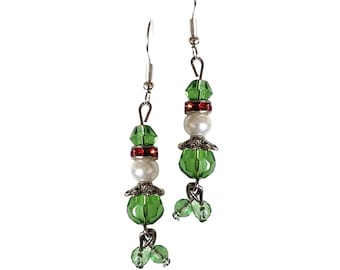 Christmas Elf Earrings - Cute Elf Earrings - Kawaii Earrings - Christmas Gift - Handmade Dangle Earrings
