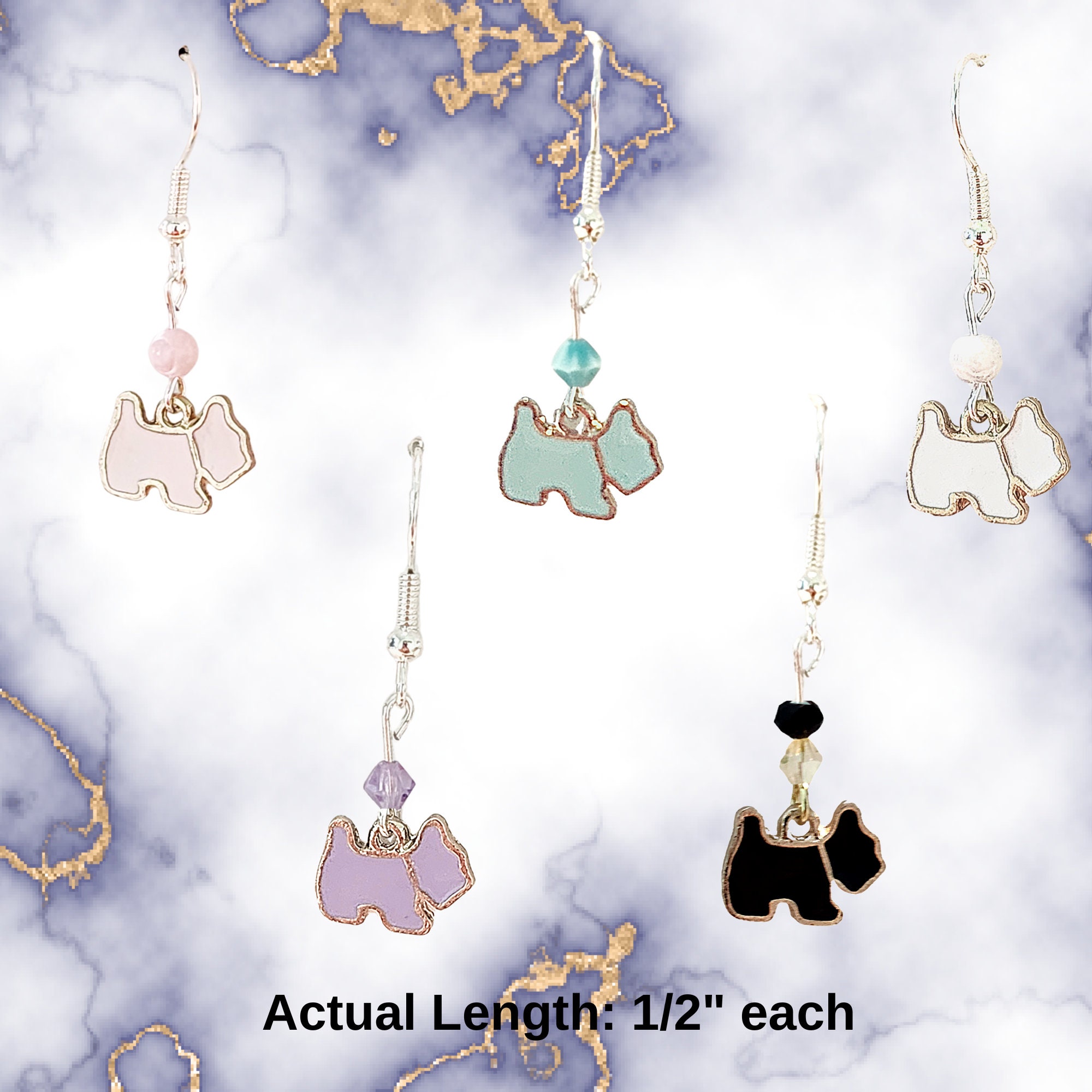 Dog Lovers Earrings - MANY COLOR Dog Earrings-Cute Dog Earrings - Kawaii Earrings - Gift Earrings - Dog Lovers Gift - Dog Jewelry - Handmade