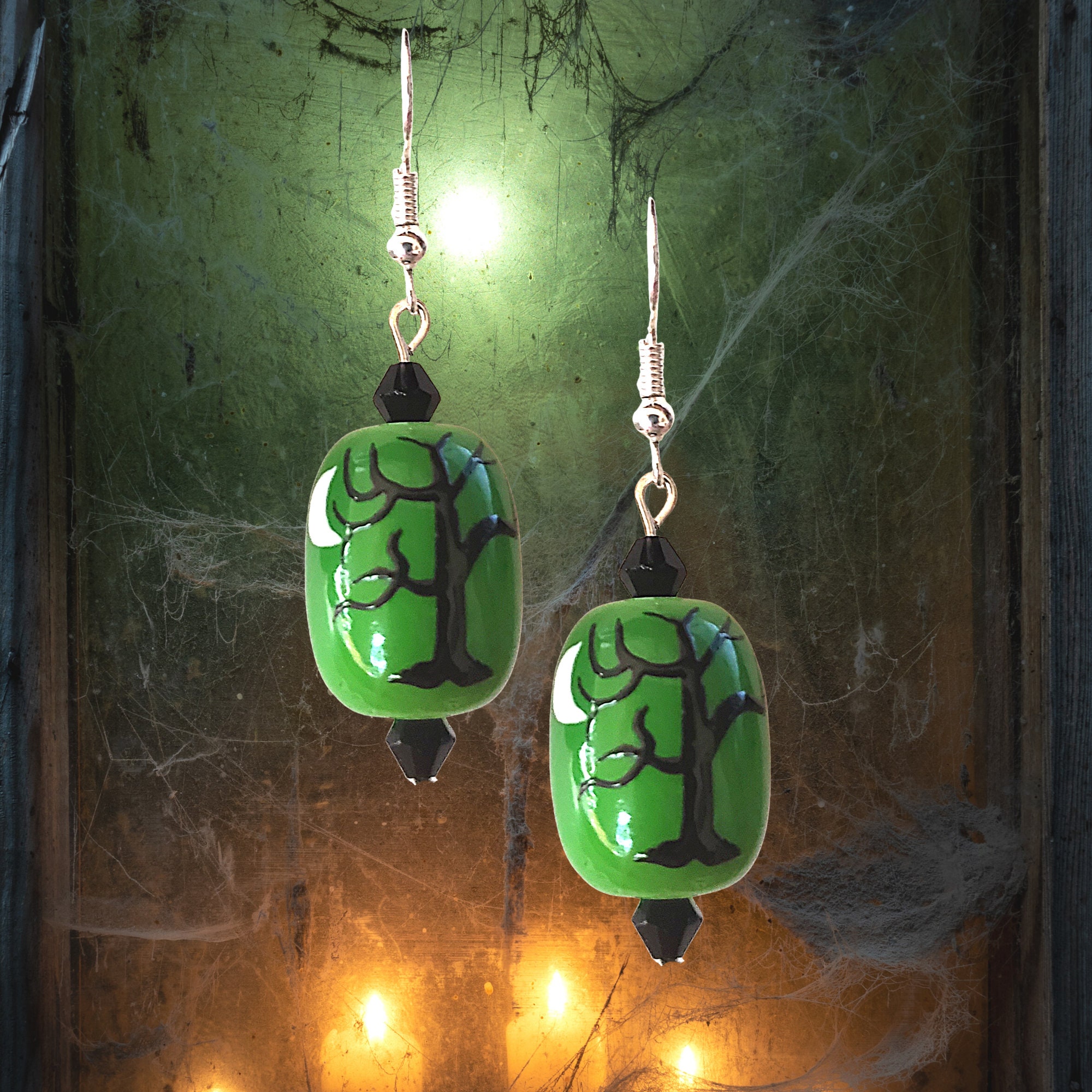 Halloween Earrings - Halloween Theme Stone Earrings - Bloody Eyes Earrings - Pumpkin Earrings- RIP Earrings - Kawaii Earrings-Halloween Gift - Thumbnail 7