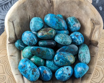 Chrysocolla Tumbled Stone, Chrysocolla, Tumbled Stone, Polished Chrysocolla, Pocket Stone, Gems, Minerals, Rocks, Healing Crystals