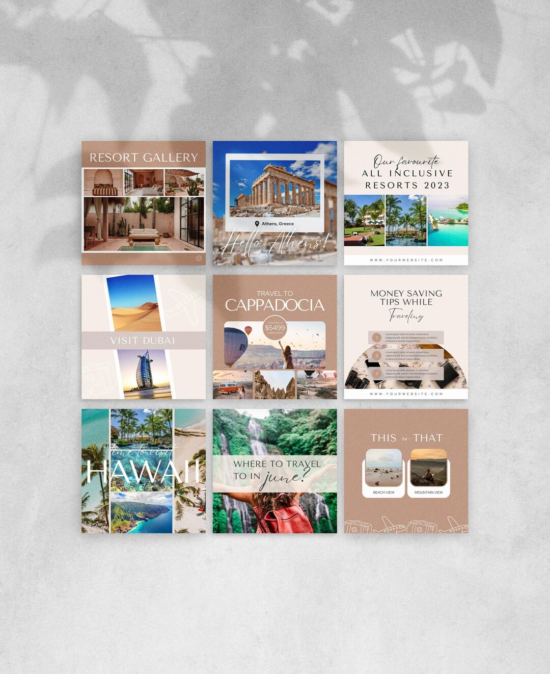 50 Travel Agent Instagram Posts, Canva Editable Social Media Content ...
