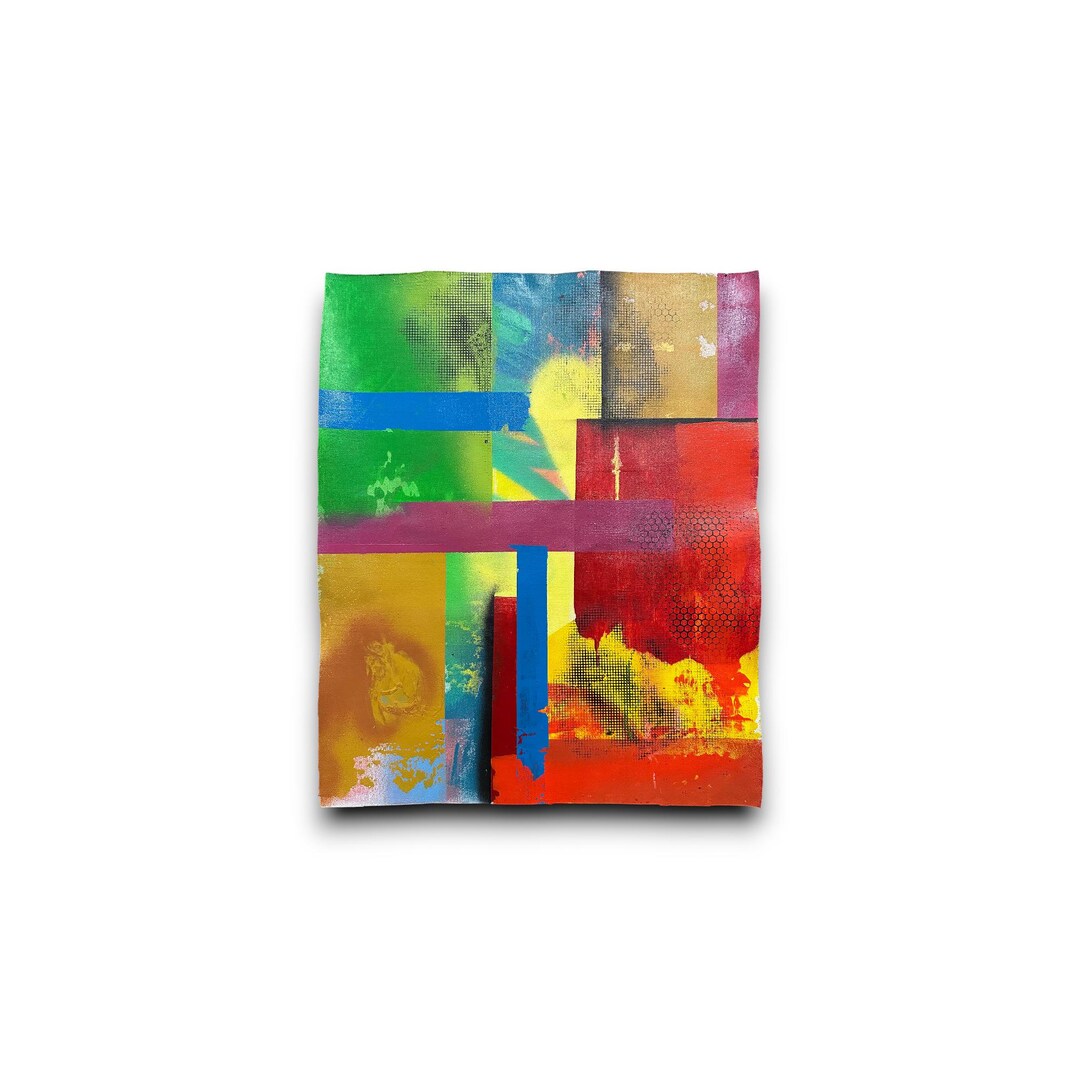 Phase 6 – Original Abstract Painting Unstretched Canvas 16 X 19.5 by ...