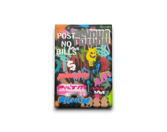 Abstract Graffiti Art – Original Spray Paint Canvas (21.5 x 30)